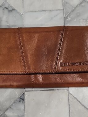 Hill Burry Leather Clutch Wallet - Brown